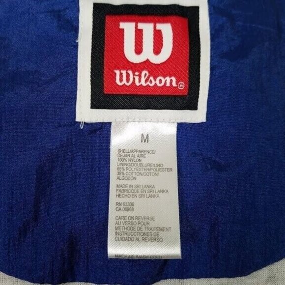 Wilson‎ Windbreaker Jacket Size Medium Color Block Blue Gray Full Front Zipper - Picture 5 of 7